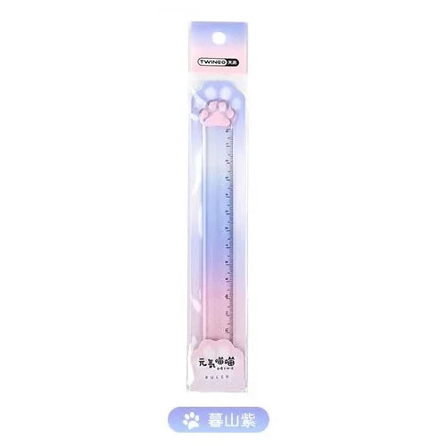Cute Cat Paw Plastic Straight Rulers Kawaii School Drawing tools
