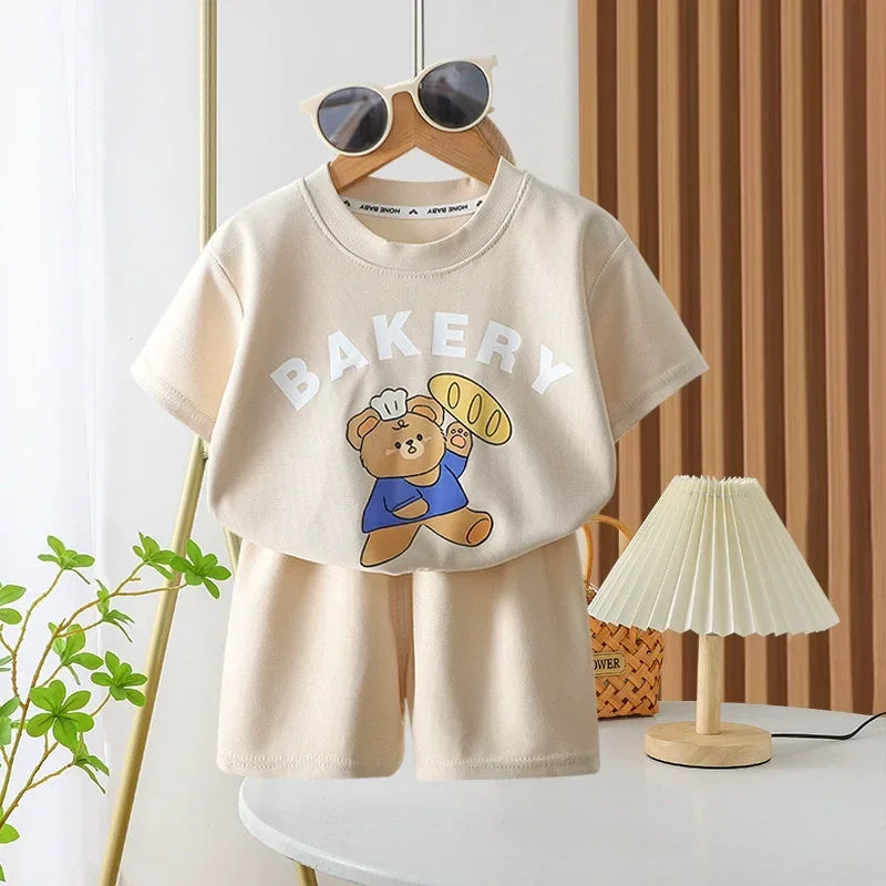 2Pcs Children Tshirt Shorts Set