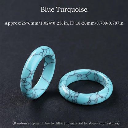 1 Pc Natural Crystal Stone Energy Healing Ring