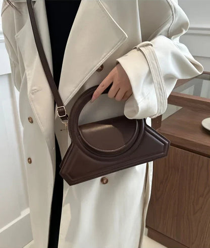 Pu Leather Elegant Tote Versatile Vintage Small Square Bag