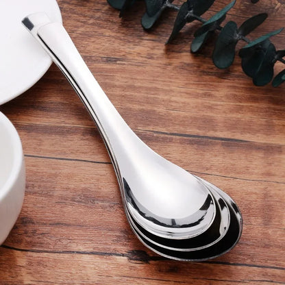 6/1Pcs Stainless Steel Spoon Thicken Soup Spoons