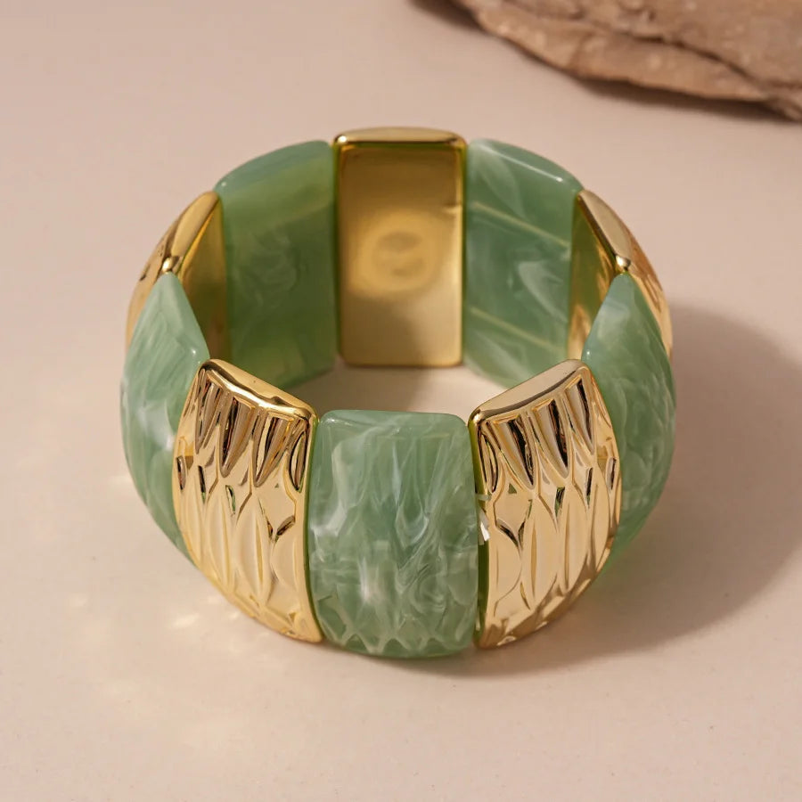 Vintage Acrylic Cuff Irregular Geometric Wide Bangles Bracelets