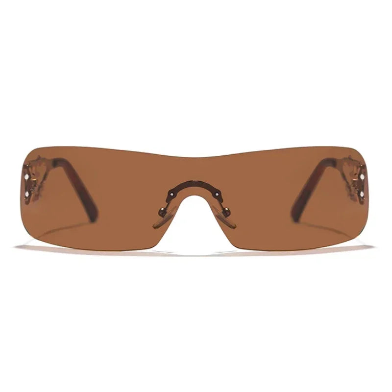 Lovely Rimless Square Sunglasses