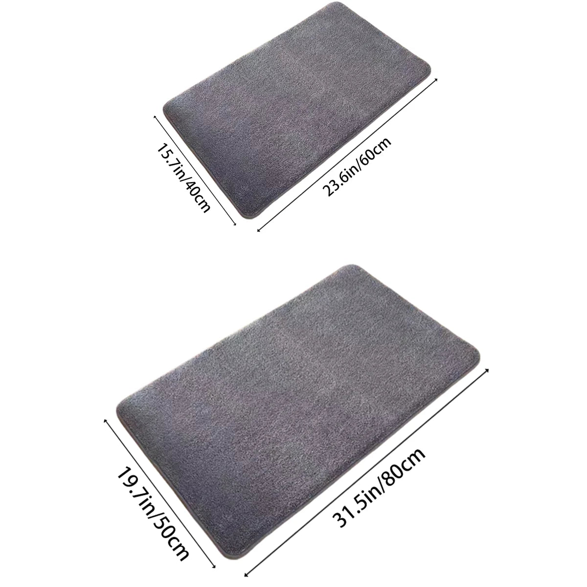 Super absorbent velvet bathroom floor mat
