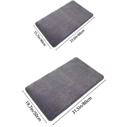 Super absorbent velvet bathroom floor mat