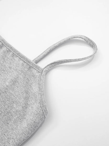 Conjunto casual diario con cuello en U y espalda descubierta