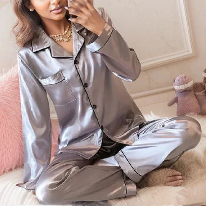 Silk Satin Sleepwear Pyjamas Set