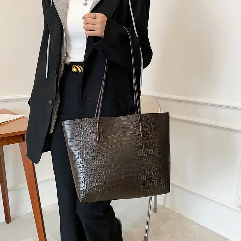 DANA Large PU Leather Shoulder Bag