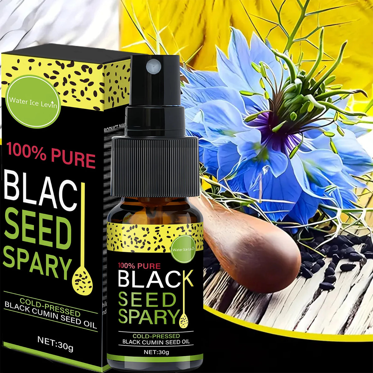 100% Pure Black Seed Oil Spray - Cold-Pressed Hair Treatment