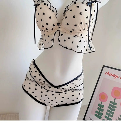 Japanese Mesh No-wire lace Underwear set Lingerie