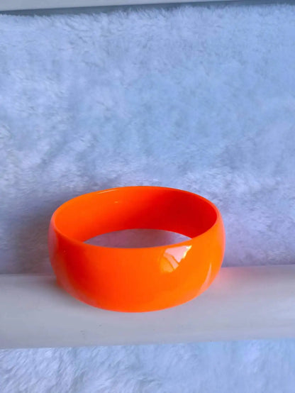 Colorful Candy Acrylic Wide Face Bangle Bright and Exaggerated Resin Bracelet
