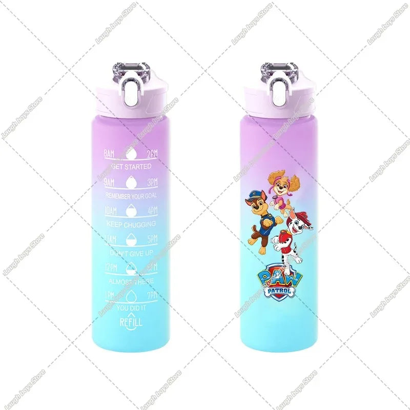 750ML PAW Patrols Gradient Color Water Cup Cartoon Print Drinking Bottle