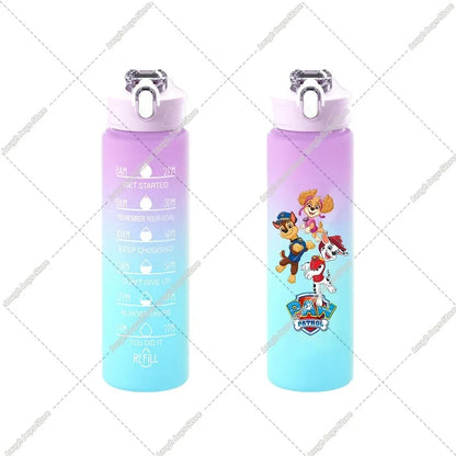 750ML PAW Patrols Gradient Color Water Cup Cartoon Print Drinking Bottle