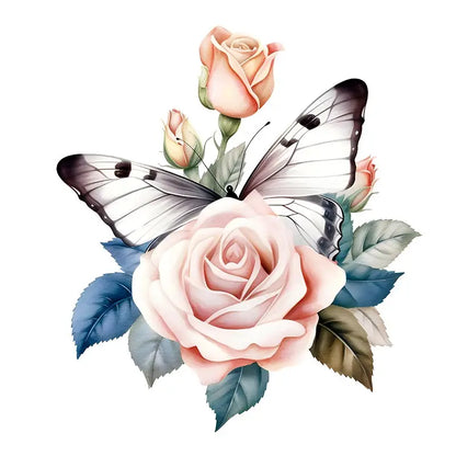Butterflies Plants Flowers Wall Sticker