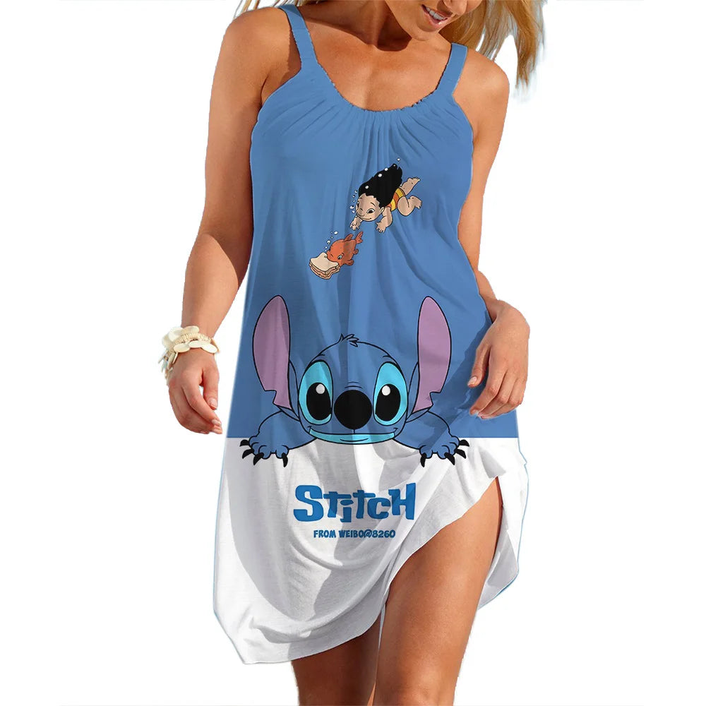 Disney Stitch Sling Sexy Loose Dress