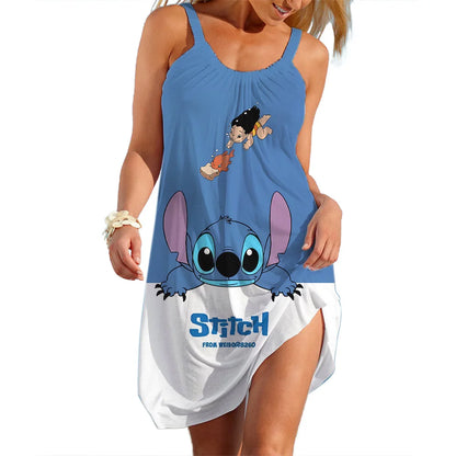 Disney Stitch Sling Sexy Loose Dress