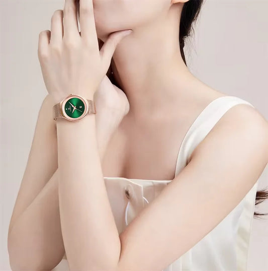 Rose Gold Ultra Thin Luxury Waterproof Quartz WristWatch