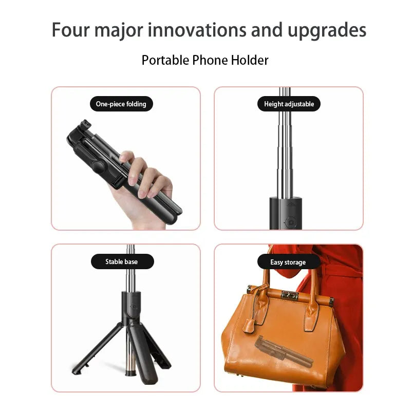 Bluetooth Wireless Selfie Stick Mini Tripod Extendable Phone Holder