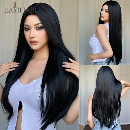 Long Straight Bangs Synthetic Hair Wig
