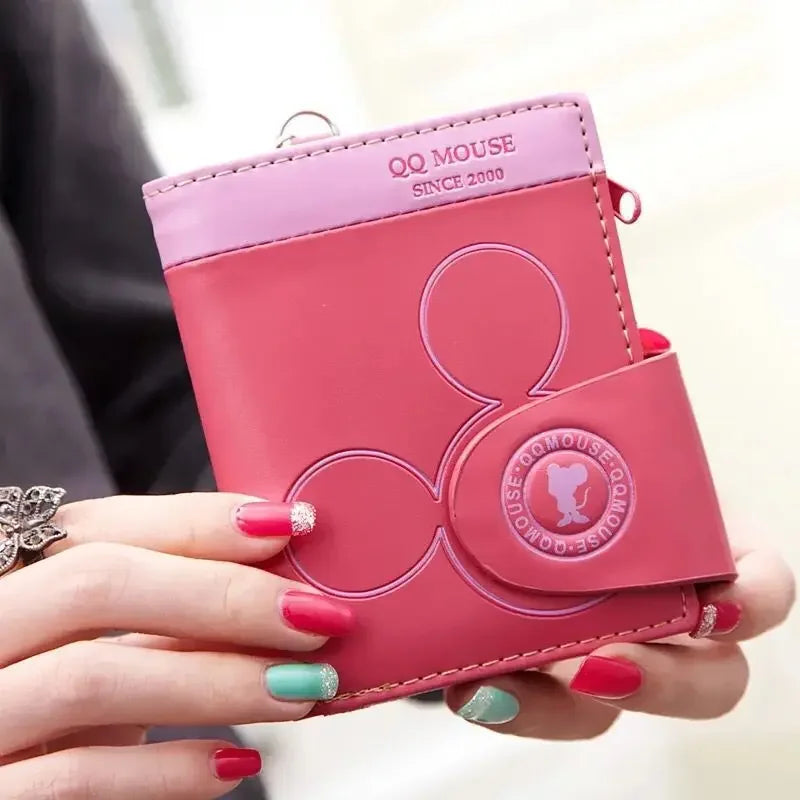 Korean PU leather cute cartoon short wallet