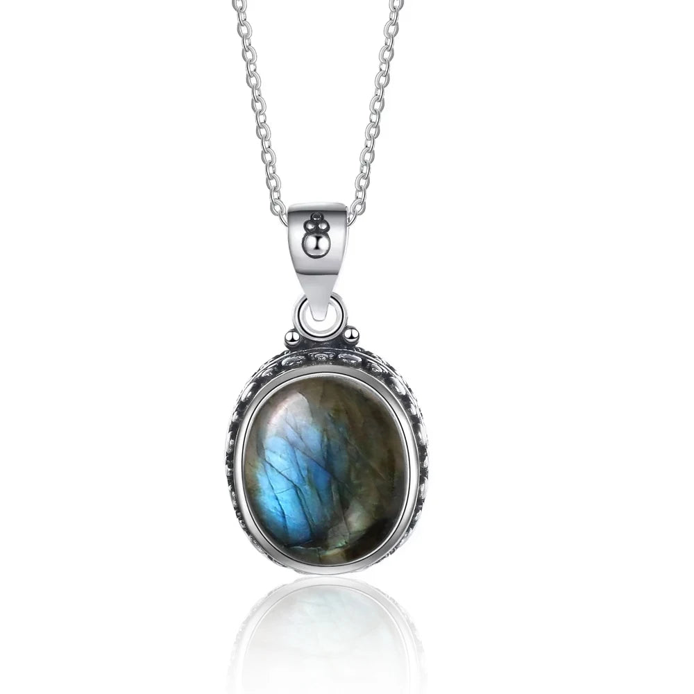 925 Sterling Silver Natural Labradorite Earrings
