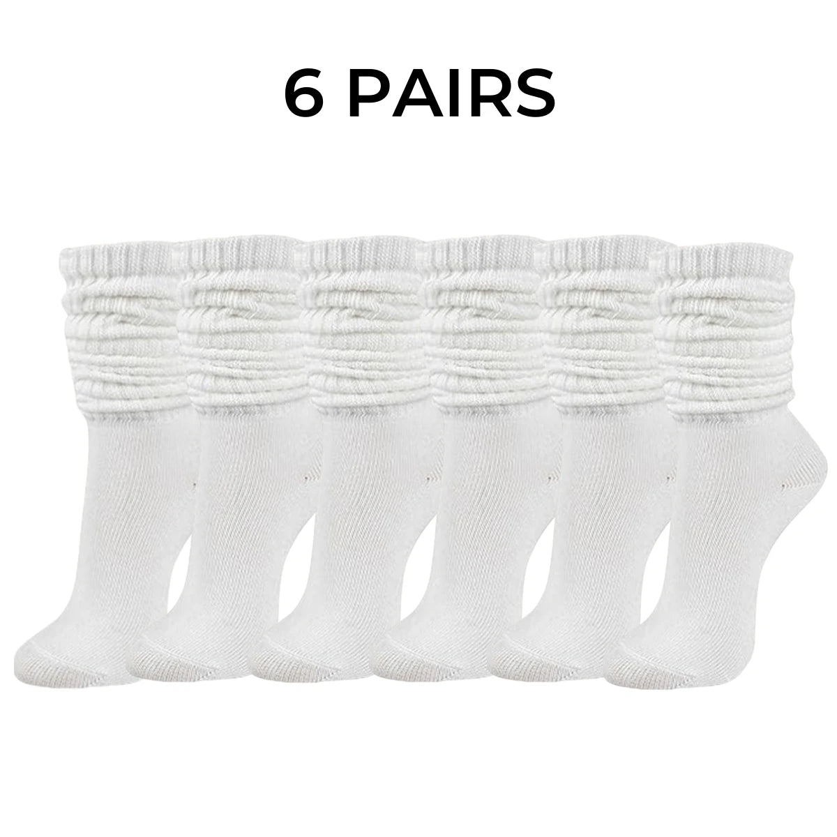 3/6 pairs Fall Winter Slouch Knit Slouchy Scrunch Socks