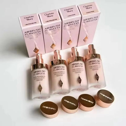 Charlotte Tilbury Liquid Foundation Cushion Foundation Setting Spray Pressed Powder Concealer Natural Hydrating Flawless Makeup