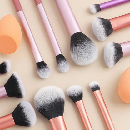12pcs Makeup Brush Kit Soft Synthetic Hair Make Up Brushes Foundation Blush Eyeshadow Cosmetic Makeup Tools