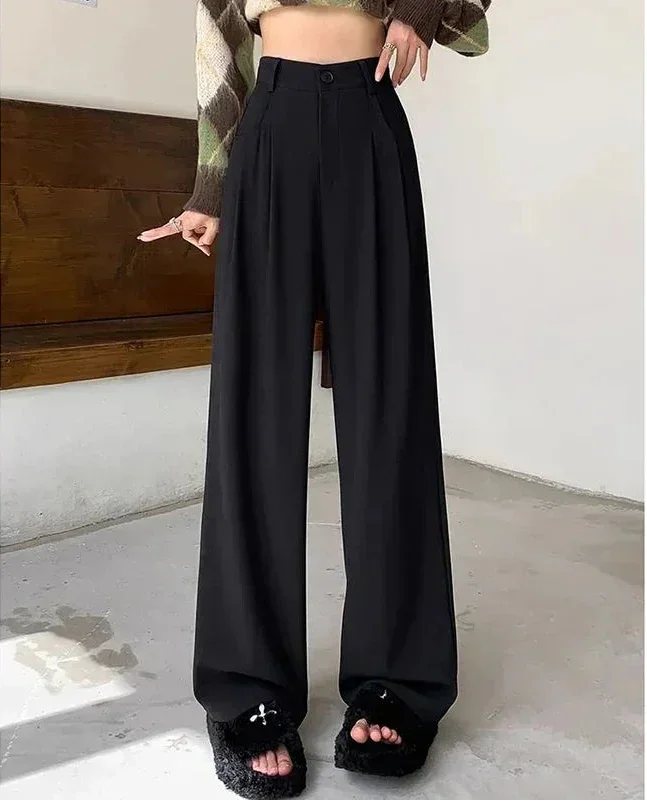 High Waist Wide Leg Classic Pants