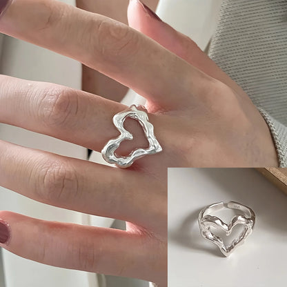 925 Sterling Silver Geometry Crystal Ring