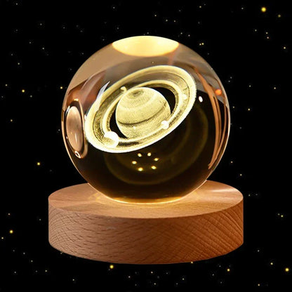6cm 3D Crystal Ball Glass Ball Planet Earth
