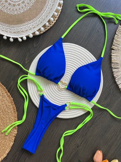 Sexy Halter Bikini Swimsuit  Brazilian Set
