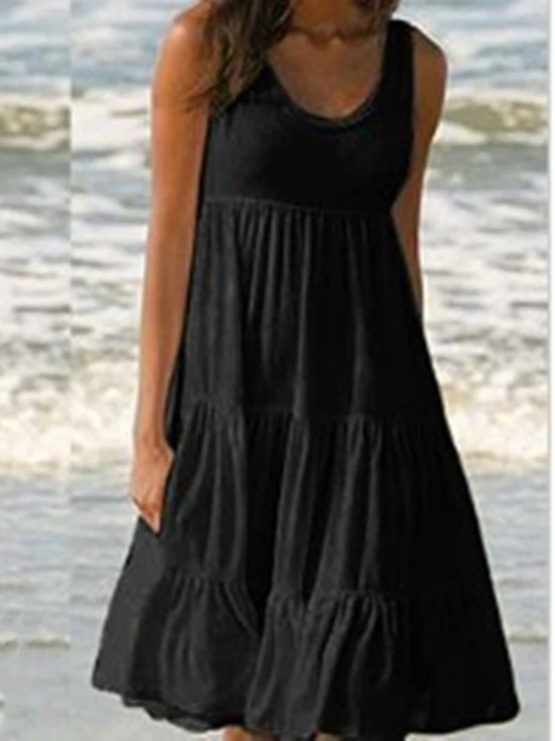 Sexy Bodycon Sleeveless Backless Midi Dress