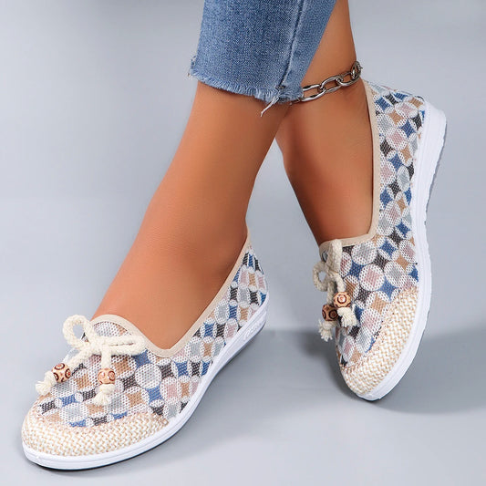 Mesh flat casual sneakers shoes