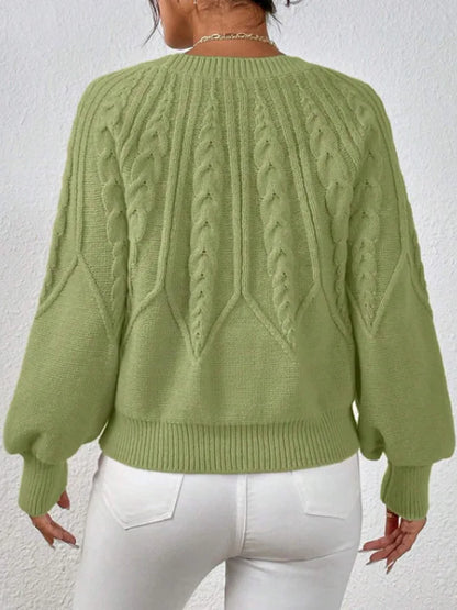 Elegant Casual Knitted Hoodie Thickened Warm Commuting Thread Sweater