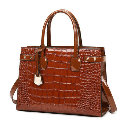 Retro Crossbody Crocodile Pattern Texture Bag Set