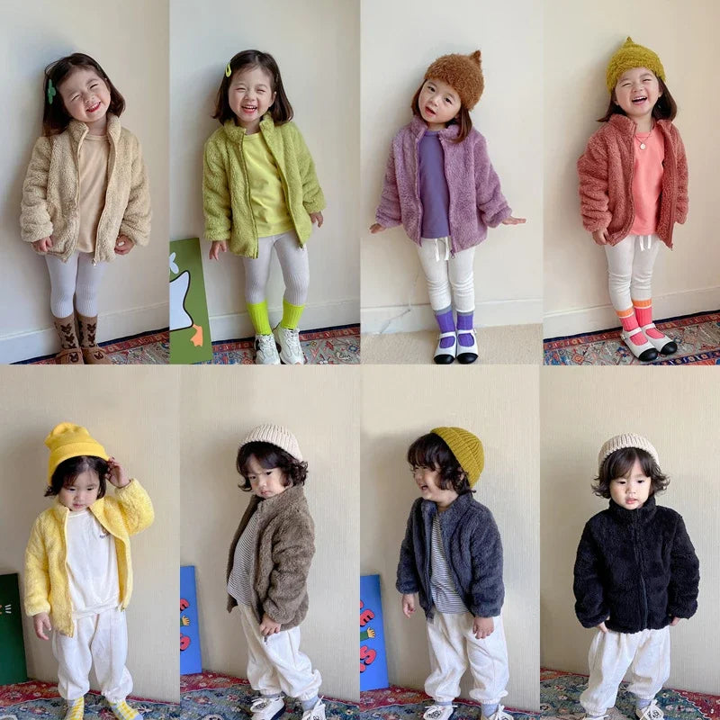 Winter Outerwear Boy Warm Fleece Baby Girls Jackets