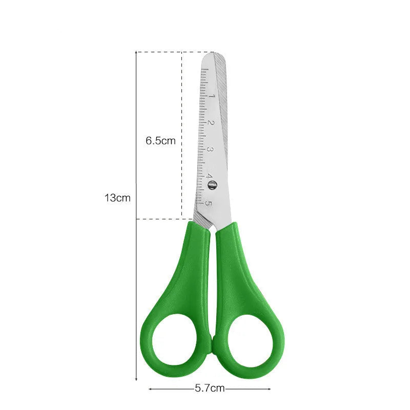 Graduated Student Scissors DIY Handmade Scissors Safety Ruler
