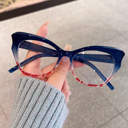 Cat Eye Reading Prescription Eyewear Anti Blue Light Hyperopia Correction Eyeglass