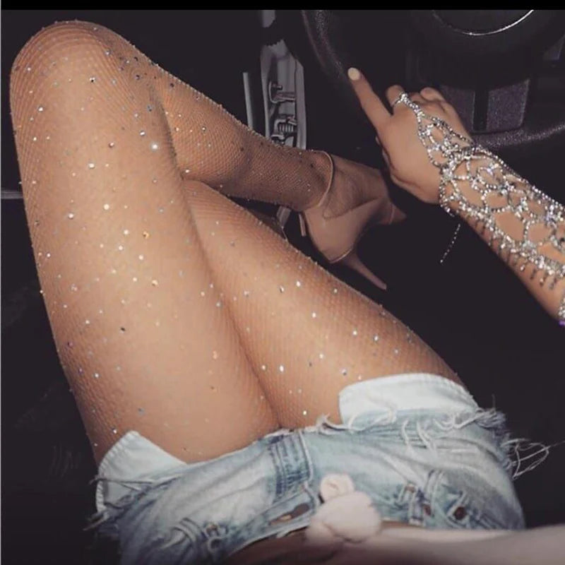 Diamond Pantyhose Sexy Shiny Slim Rhinestone Mesh Nylon Socks