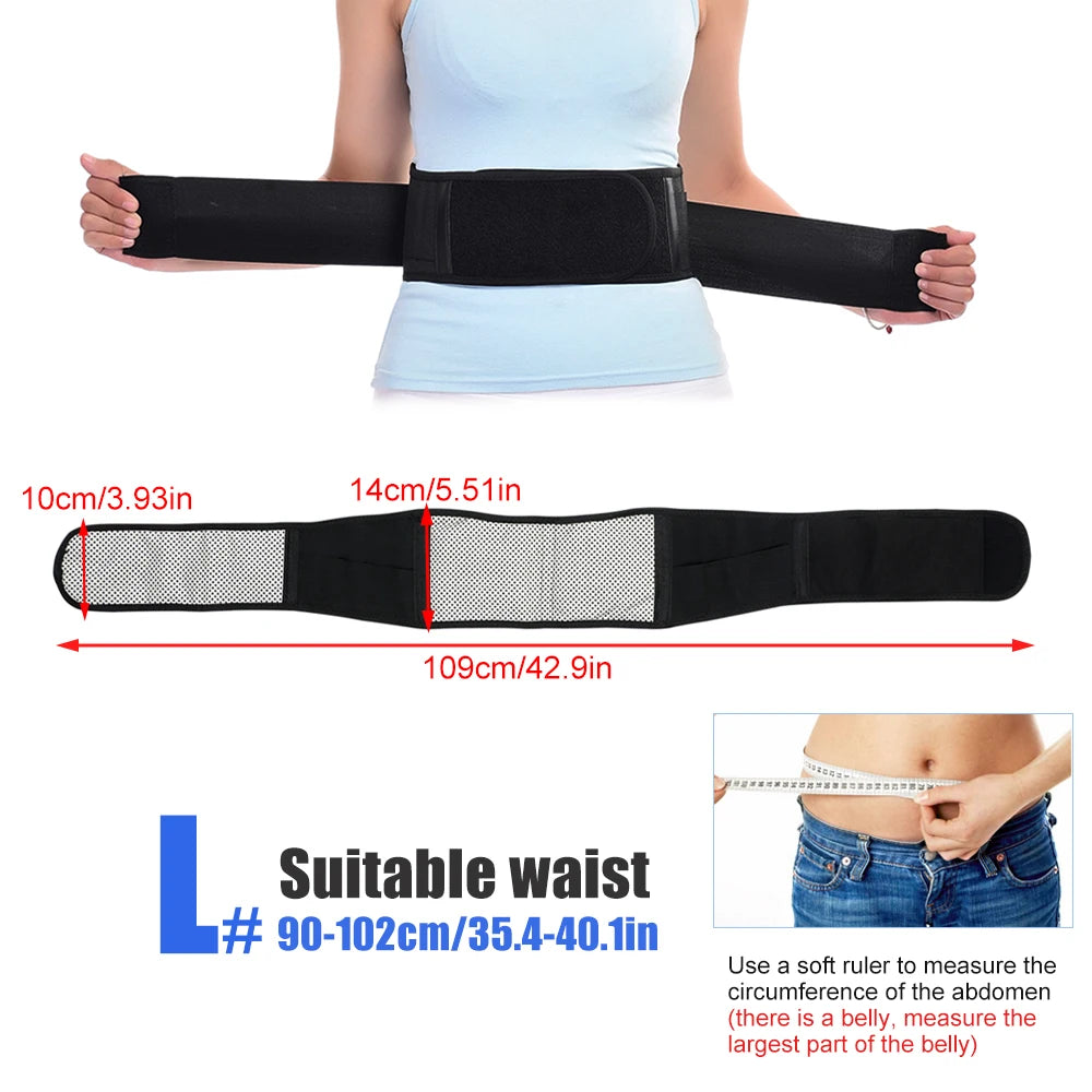 1PCS Adjustable Heating Lower Back Brace Support Belt