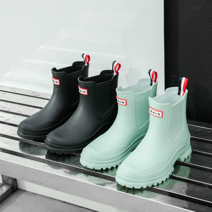 Short Rain Pvc Non-Slip Waterproof Boots