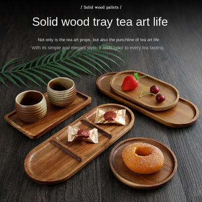 Japanese solid wood fruit plate