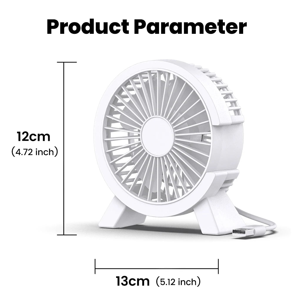 Mini USB Rechargeable Table Fan Portable USB