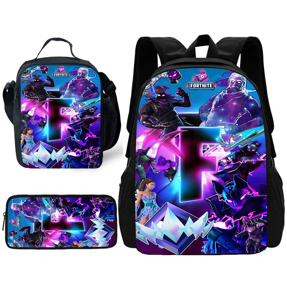 Child Backpack with Lunch Bags Pencil Bags School Bags