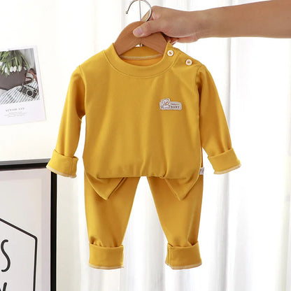 Spring and Autumn De Velvet Suit Cartoon Bear Sleepwear Pajamas