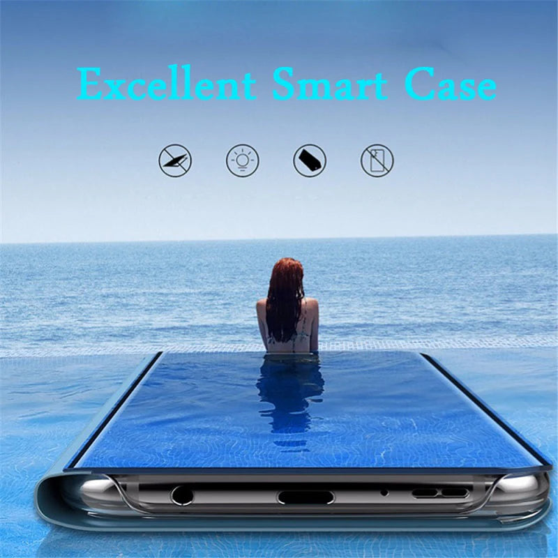 Smart Mirror Flip Case For Samsung Galaxy Cover