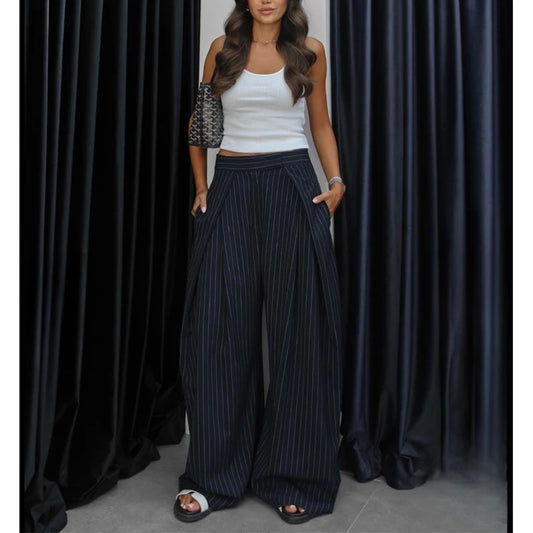 Black Baggy Wide Leg Pants