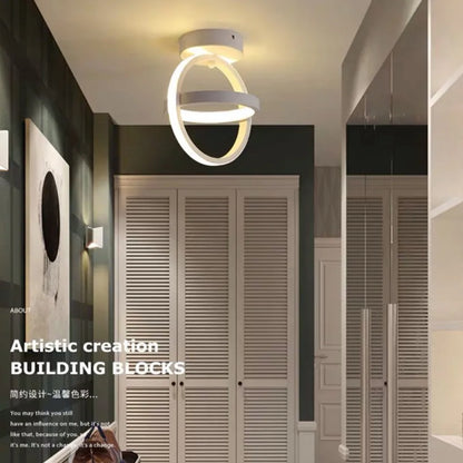 LED Ceiling Light 2 Rings Creative Design