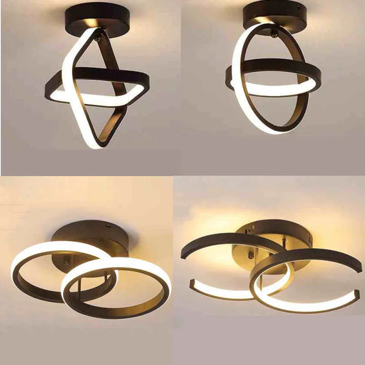 LED Ceiling Light 2 Rings Creative Design